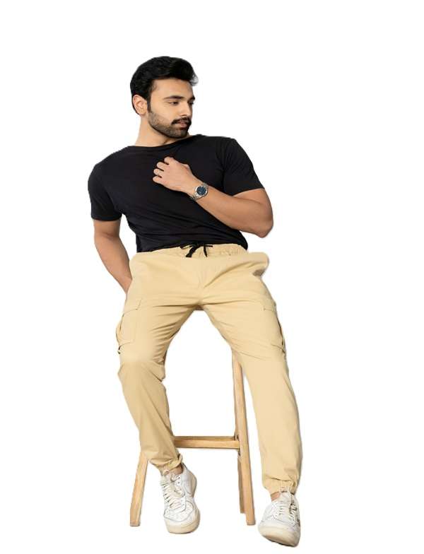 KEDY Men's Jogger (Cream) – Casual Wear with a Soft Touch