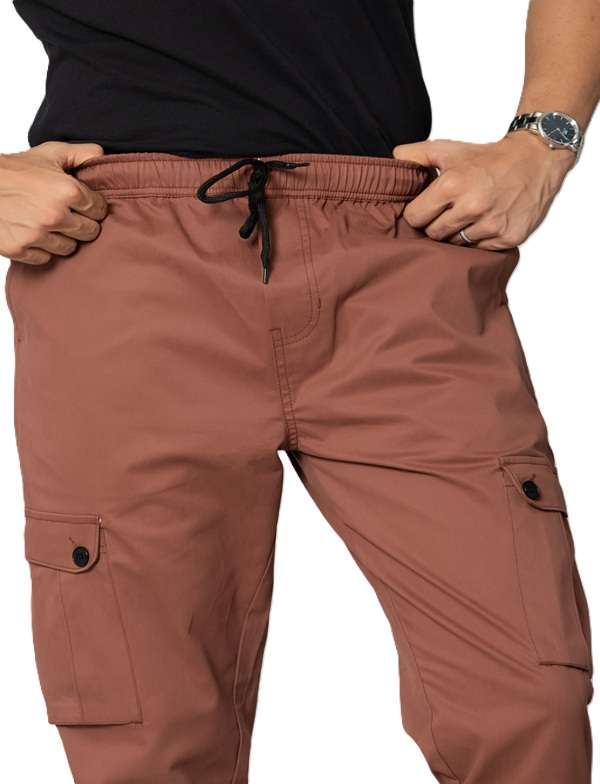 KEDY Men's Jogger (Wood Brown) – Casual Comfort with Rustic Style