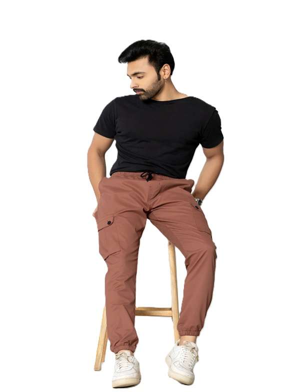 KEDY Men's Jogger (Wood Brown) – Casual Comfort with Rustic Style