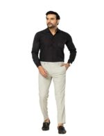KEDY Men's Normal-Waist Trousers (Olive Green) - Relaxed Fit with Modern Stretch