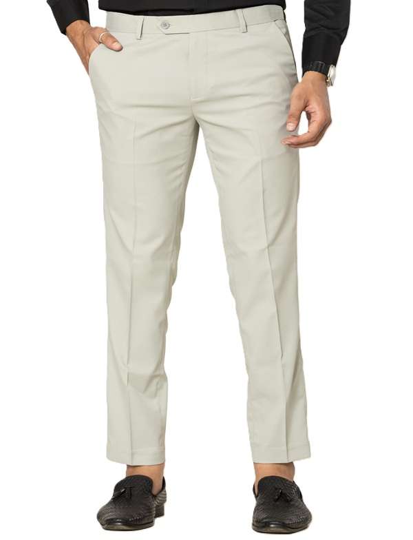 KEDY Men's Normal-Waist Trousers (Olive Green) - Relaxed Fit with Modern Stretch