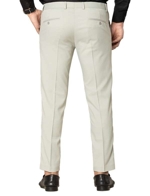 KEDY Men's Normal-Waist Trousers (Olive Green) - Relaxed Fit with Modern Stretch