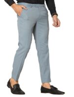 KEDY Men's Normal-Waist Trousers (Light Sky Blue) - Soft and Casual Flex Fit