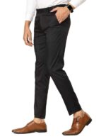 KEDY Men's Flexi Trousers (Black) - Sleek and Stretchable Fit
