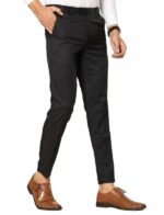 KEDY Men's Flexi Trousers (Black) - Sleek and Stretchable Fit