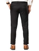 KEDY Men's Normal-Waist Trousers (Black) - Sleek and Stretchable Fit
