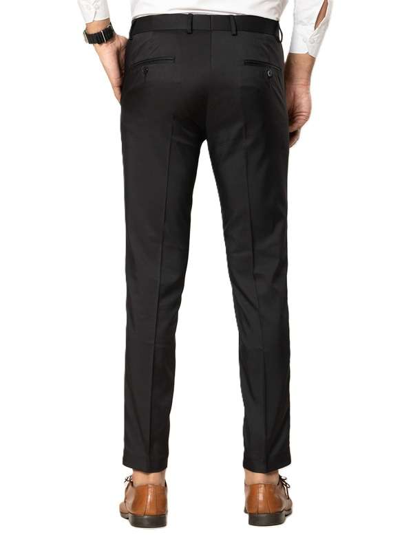 KEDY Men's Flexi Trousers (Black) - Sleek and Stretchable Fit