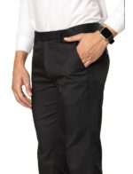 KEDY Men's Flexi Trousers (Black) - Sleek and Stretchable Fit