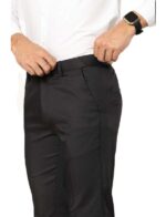 KEDY Men's Flexi Trousers (Black) - Sleek and Stretchable Fit