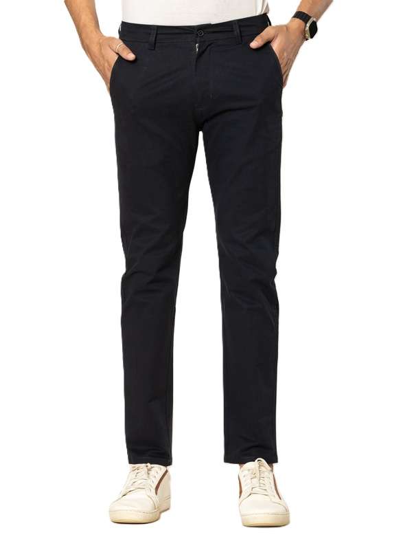 KEDY Men's Chinos (Rich Black) - Polished and Formal Look
