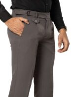 KEDY Men's Gurkha Trousers (24003 Dark Grey) - Stretchable Comfort for Modern Style