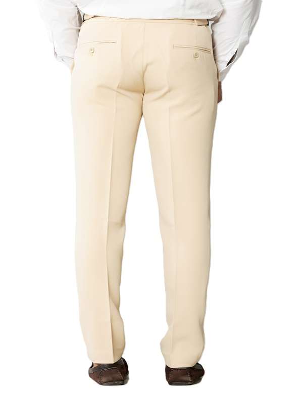 KEDY Men's Gurkha Trousers (Cream) - Refined Casual Style