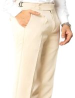 KEDY Men's Gurkha Trousers (Cream) - Refined Casual Style