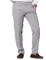 KEDY Men's Gurkha Trousers (Light Grey Style 2) - Versatile Comfort with Classic Adjustability