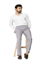 KEDY Men's Gurkha Trousers (Light Grey Style 2) - Versatile Comfort with Classic Adjustability