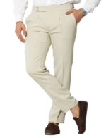 KEDY Men's Gurkha Trousers (Beige) - Tailored Classic Fit