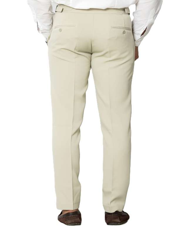 KEDY Men's Gurkha Trousers (Beige) - Tailored Classic Fit