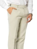KEDY Men's Gurkha Trousers (Beige) - Tailored Classic Fit