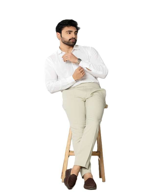 KEDY Men's Gurkha Trousers (Beige) - Tailored Classic Fit