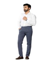KEDY Men's Gurkha Trousers (Dark Grey) - Modern Tailored Look