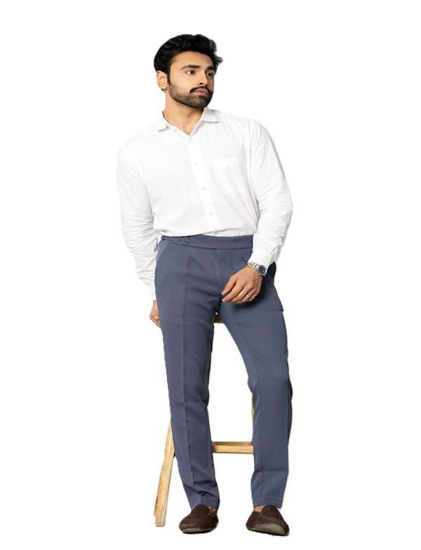 KEDY Men's Gurkha Trousers (Dark Grey) - Modern Tailored Look