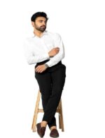 KEDY Men's Gurkha Trousers (Black Style 2) - Elegant Comfort with Adjustable Waist