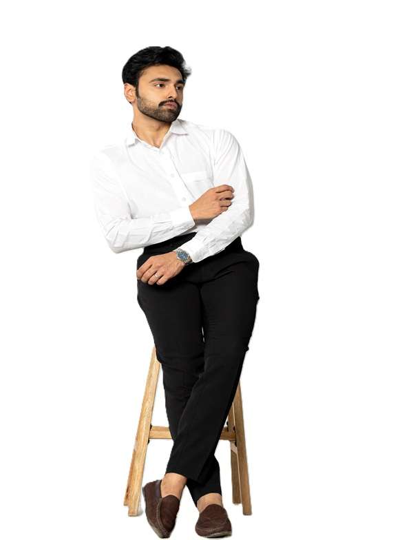 KEDY Men's Gurkha Trousers (Black Style 2) - Elegant Comfort with Adjustable Waist