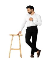 KEDY Men's Gurkha Trousers (Black Style 2) - Elegant Comfort with Adjustable Waist