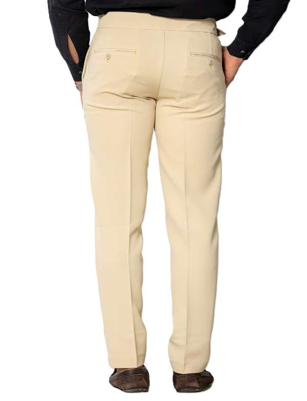 KEDY Men's Gurkha Trousers (Beige Style 2) - Classic Adjustable Fit