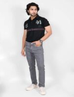 KEDY Men's Grey Lining Jeans - Subtle Pattern with Modern Fit