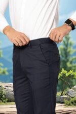 KEDY Men's Flexi Trousers (Navy Blue) - Timeless Comfort with Flexibility