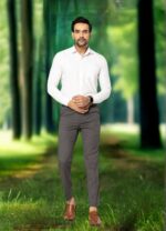 KEDY Men's Flexi Trousers (Dark Grey) - Tailored Stretch for Modern Look