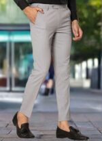 KEDY Men's Flexi Trousers (Light Grey) - Subtle Style with Flexible Fit