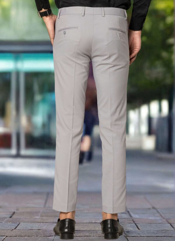 KEDY Men's Flexi Trousers (Light Grey) - Subtle Style with Flexible Fit