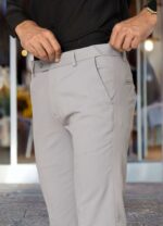 KEDY Men's Flexi Trousers (Light Grey) - Subtle Style with Flexible Fit