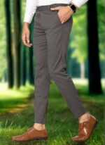 KEDY Men's Flexi Trousers (Dark Grey) - Tailored Stretch for Modern Look