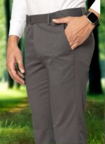 KEDY Men's Flexi Trousers (Dark Grey) - Tailored Stretch for Modern Look