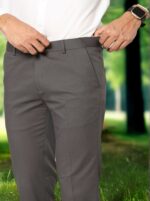 KEDY Men's Flexi Trousers (Dark Grey) - Tailored Stretch for Modern Look