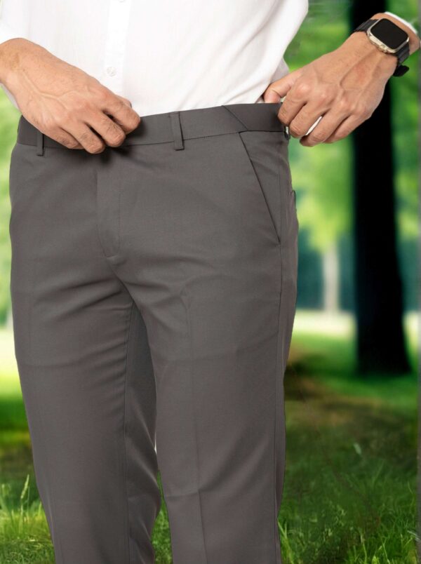 KEDY Men's Flexi Trousers (Dark Grey) - Tailored Stretch for Modern Look