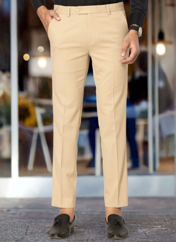 KEDY Men's Flexi Trousers (Khaki) - Versatile and Comfortable Design