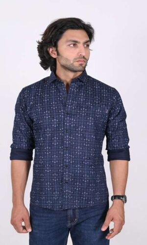 KEDY MEN'S SHIRT - SOLID BLUE