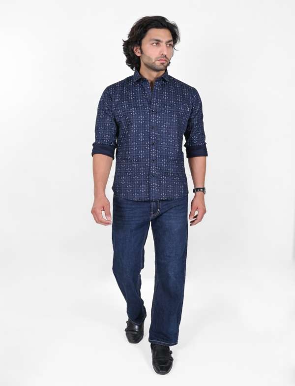 KEDY MEN'S SHIRT - SOLID BLUE