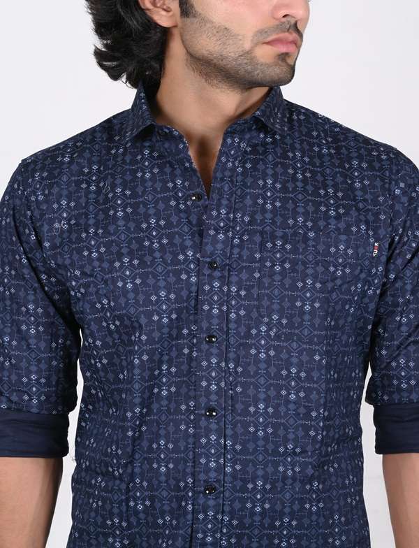KEDY MEN'S SHIRT - SOLID BLUE